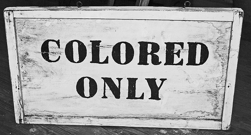 “Colored Only” Sign Posted Over Drinking Fountain At New York College